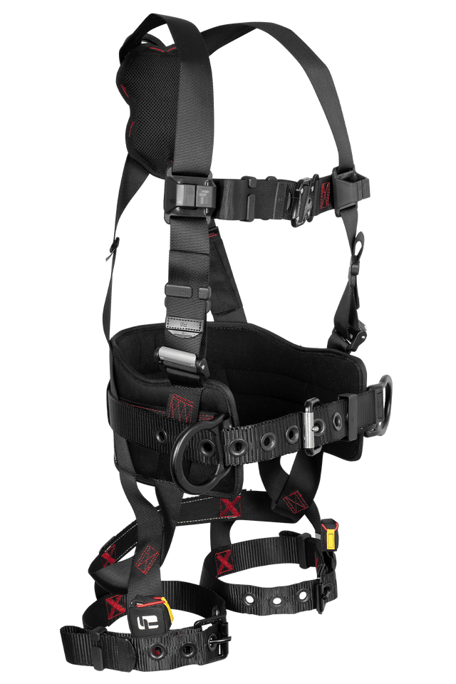 FT-Iron™ 3D Construction Belted Full Body Harness, Tongue Buckle Leg Adjustment 958